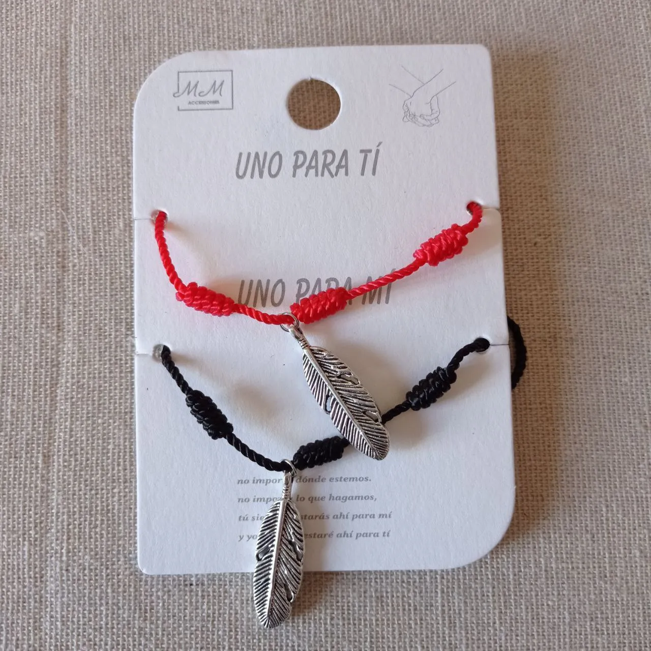 pulsera de 7 nudos pluma