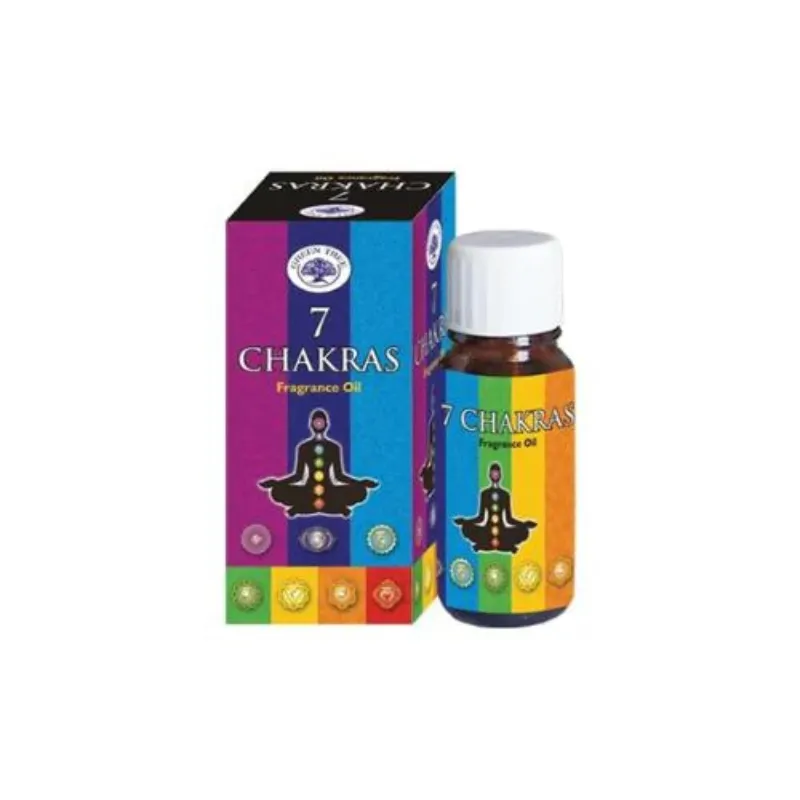 BOTE 10 ML ACEITE ESENCIAL ORGÁNICO MARCA GREEN TREE: 7 CHAKRAS (AMBIENTADOR)