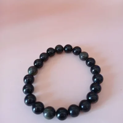 Pulsera Piedra Natural OBSIDIANA DORADA 8mm