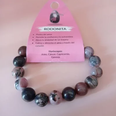 Pulsera Piedra Natural RODONITA 10mm