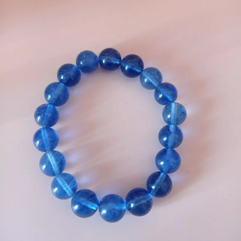 Pulsera Piedra Natural CUARZO AZUL RUTILADO 10mm