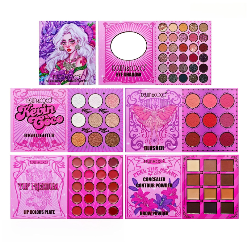 KEVIN&COCO PALETA DE MAQUILLAJE DRAGON QUEEN DE 80 COLORES KC233211