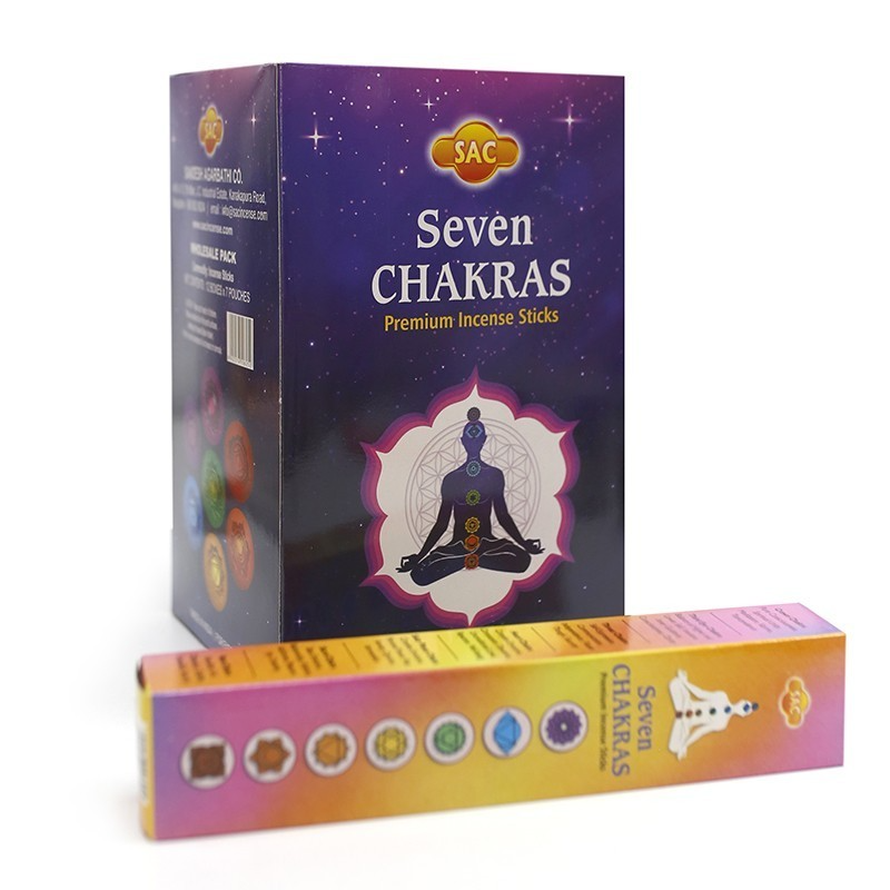 PACK 7 CHAKRAS VARILLAS INCIENSO SAC