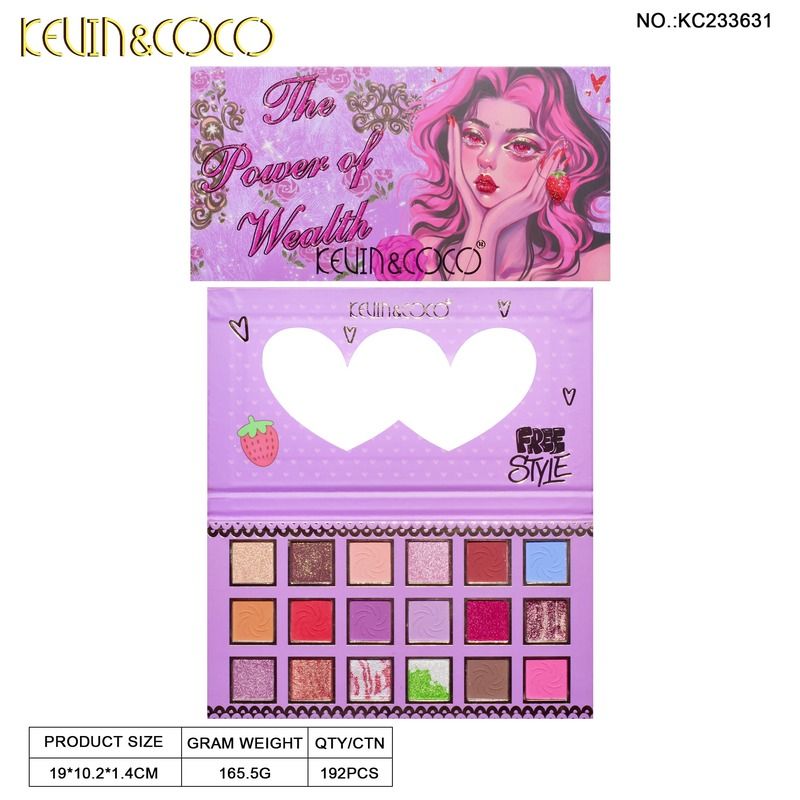 KEVIN&COCO PALETA DE SOMBRAS DE THE POWER OF WEALTH 18 COLORES KC23363