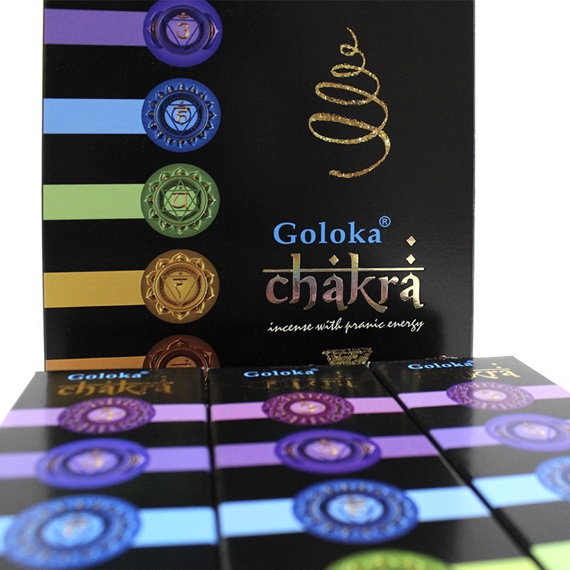 20 VARILLAS DE INCIENSO 7 CHAKRAS. GOLOKA