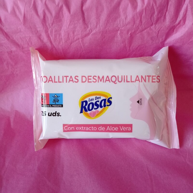 TOALLITAS DESMAQUILLANTES . LAS DOS ROSAS