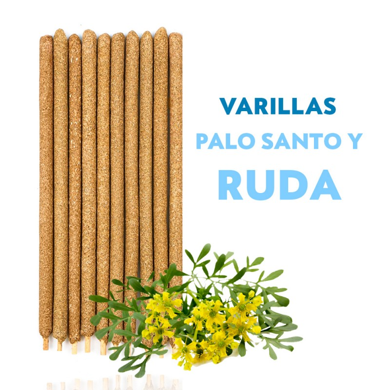 VARILLA GRANDE DE INCIENSO PALO SANTO Y RUDA.