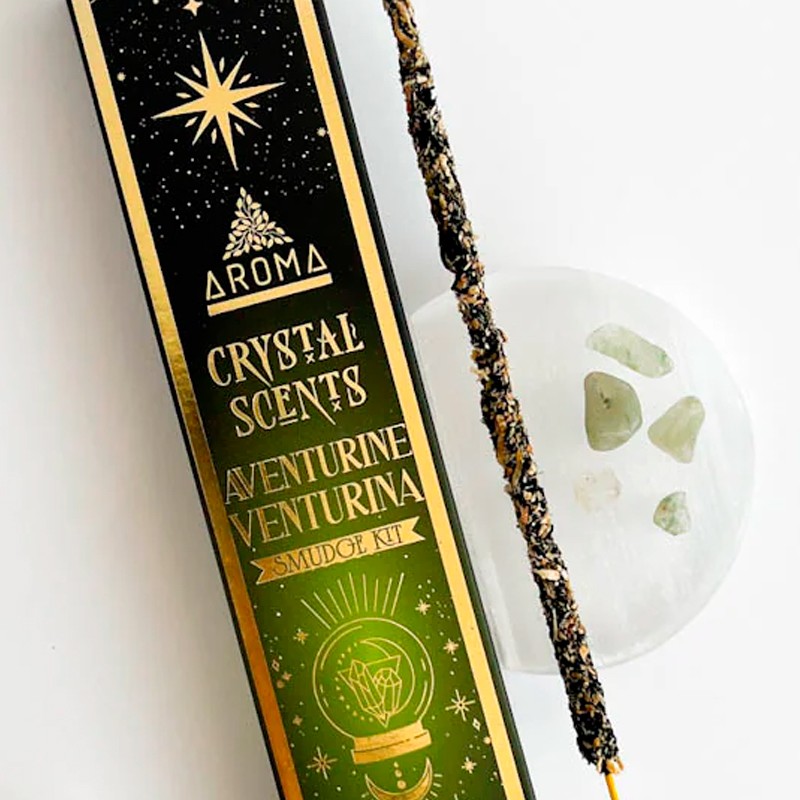 VARILLAS DE INCIENSO CRISTAL AROMA. Aventurina. Prosperidad y Equilibrio