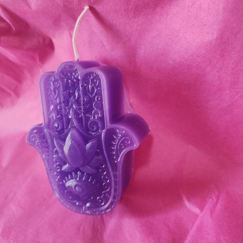 VELA MANO HAMSA MORADA