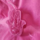 VELA MANO HAMSA ROSA CLARO