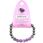 Pulsera Hematite Imantado / Amatista 8 mm.