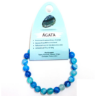 Pulsera Piedra Natural Ágata Azul 8 mm