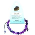 Pulsera Ágata Morada Macramé Adaptable 8 mm - A31