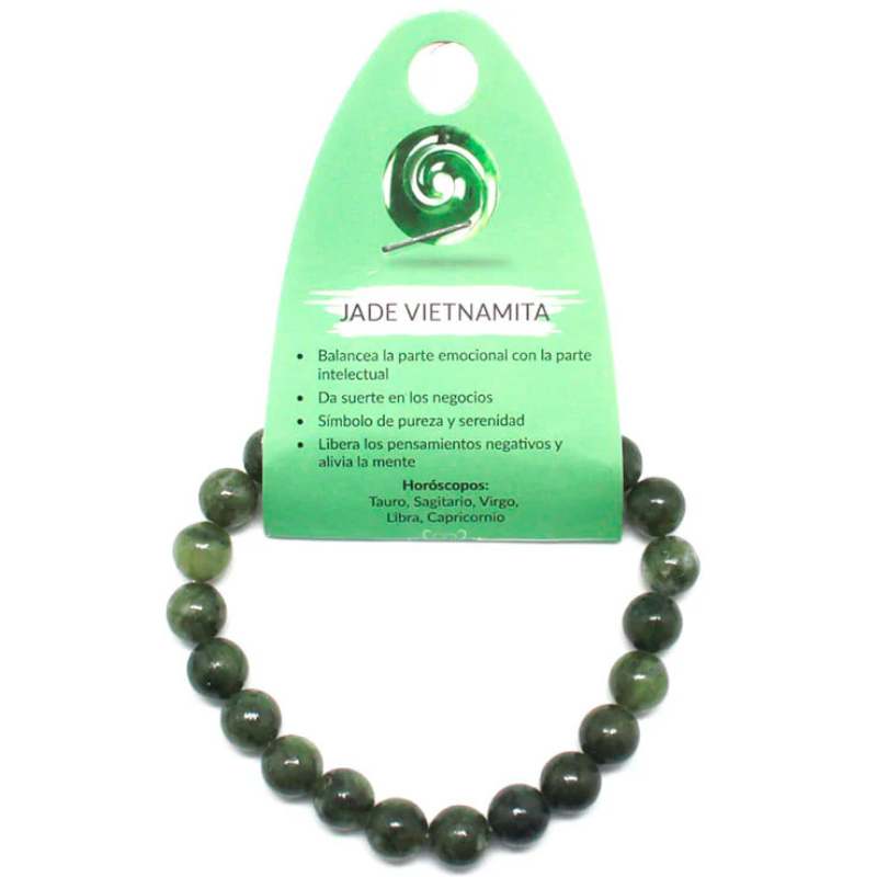 Pulsera Piedra Natural Jade Vietnamita 8 mm