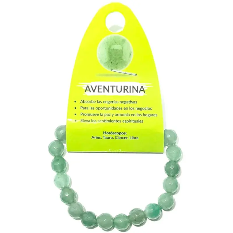 Pulsera Facetada Aventurina 8 mm