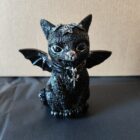 Figura Gato Brujeril Alitas Negro