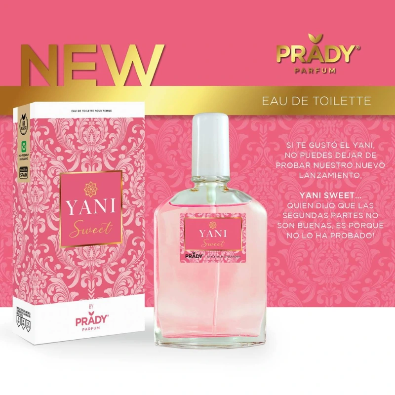 Colonia Yani sweet PRADY 100ML. (Inspiración YARA CANDY)