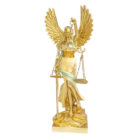 Figura En Resina Diosa De La Justicia Con Alas 29 Cms Apox Color Blanco Crema