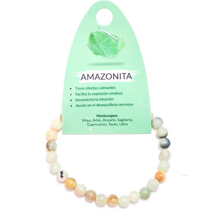 Pulsera Piedra Natural Amazonita 6 mm