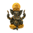 Figura Ganesha En Resina 25 Cms Aprox Color Gris