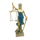 Figura En Resina Diosa De La Justicia 29x8 Cms Aprox Azul