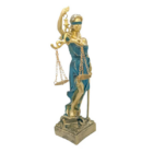 Figura En Resina Diosa De La Justicia 29x8 Cms Aprox Azul