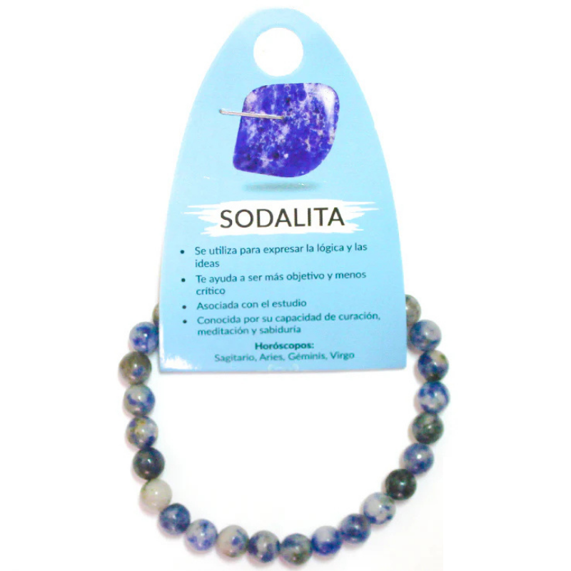 Pulsera Piedra Natural Sodalita 6 mm