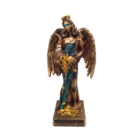 FIgura Diosa De La Fortuna Con Alas 28 Cms Aprox Color Cobre/Verde