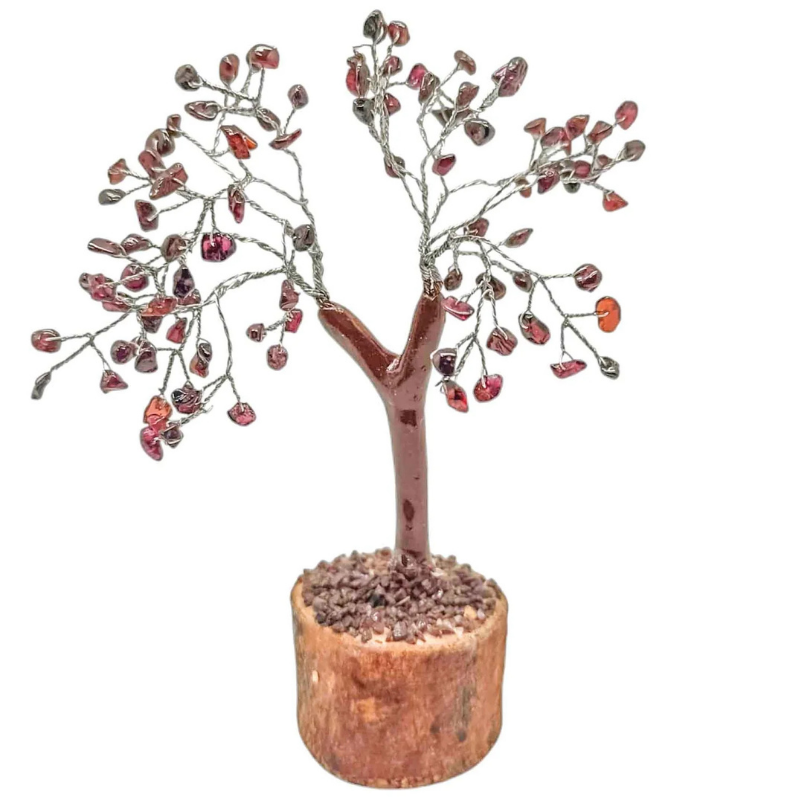 ÁRBOL MÁGICO DE LA VIDA de GRANATE. 100 PIEDRAS.