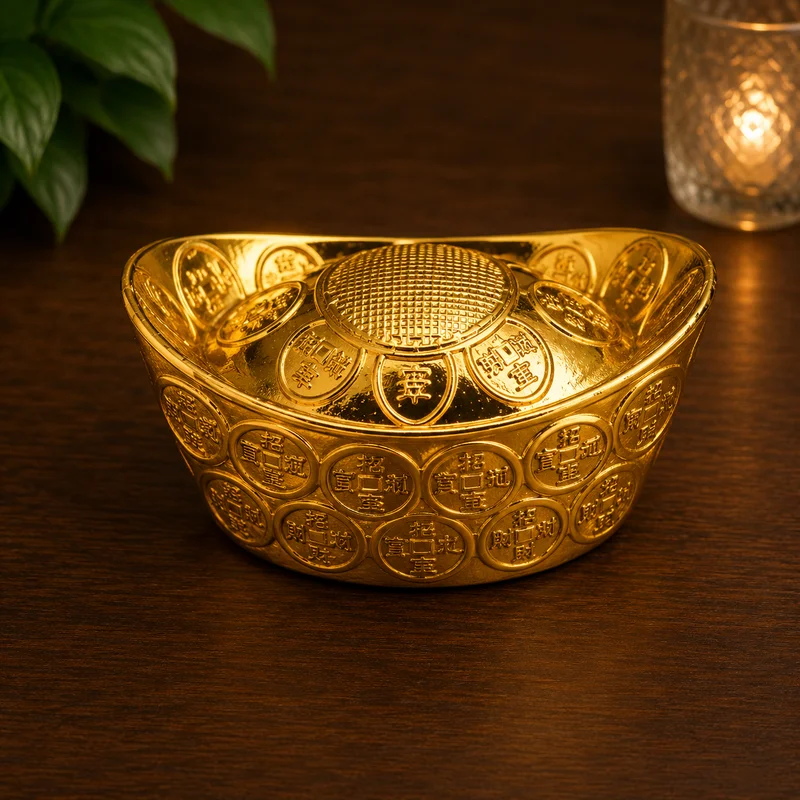 Lingote de la Fortuna Feng Shui Yuanbao de 43 × 26 mm Lingote de la Fortuna Feng Shui Yuanbao de 43 × 26 mm