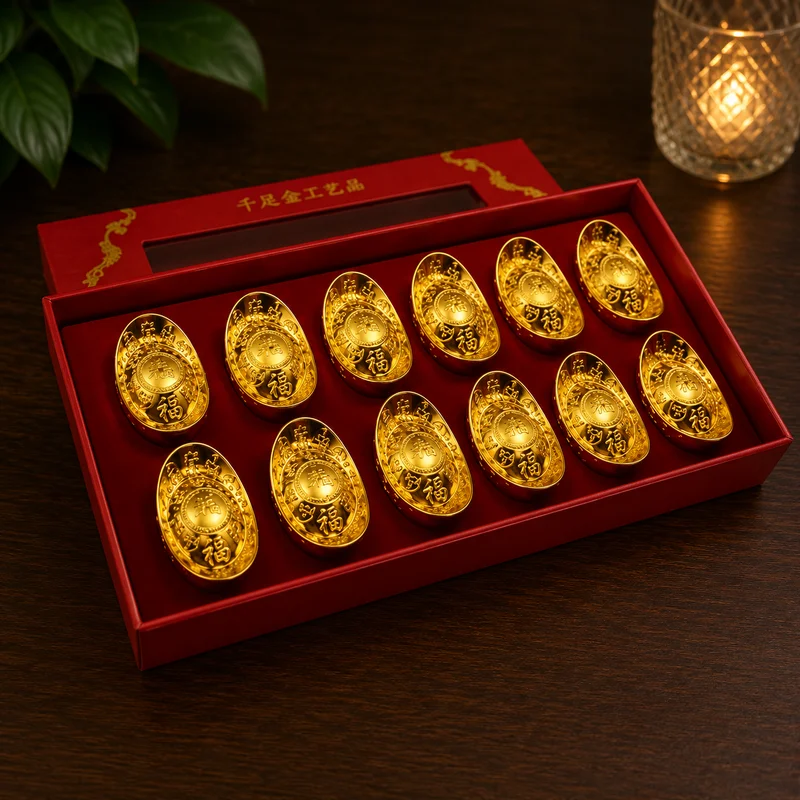 Lingote de la Fortuna Feng Shui Yuanbao de 43 × 26 mm