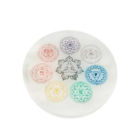 Plato Selenita Grabado 7 Chakras 9-10 Cms Aprox