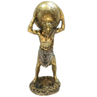 Figura Atlas En Resina 29 Cms Aprox ORO/BLANCO