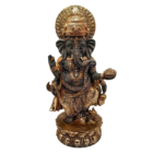 Figura Ganesha En Resina 32 Cms Aprox Color Negro/Oro