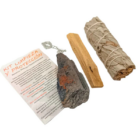 Kit Limpieza Y Proteccion : Atado Salvia , Palo Santo, Turmalina Y Dije Llave San Benito