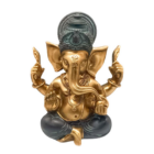 Figura Ganesha En Resina 25 Cms Aprox Color Dorado