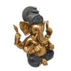 Figura Ganesha En Resina 25 Cms Aprox Color Dorado