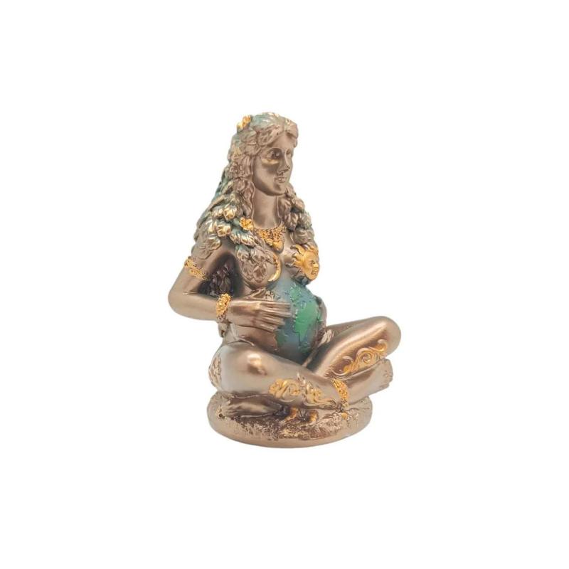 FIGURA EN RESINA DE MADRE TIERRA ( GRIEGO: DIOSA GAIA) ALTO: 18 CM ANCHO: 12 CM