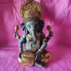 FIGURA DIOSA GANESHA TAMBOR 22X18