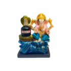 Figura Ganesha Con Shiva Lingam En Resina 13 Cms Aprox