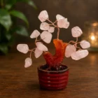 Bonsái En Resina Cuarzo Rosa 8 x 3,5 Cms Aprox.