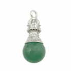 Colgante Dorge / Vajra En Metal Con Piedra Aventurina Cms Aprox