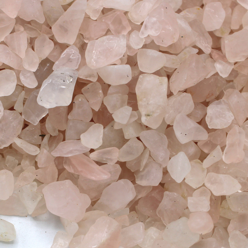 Bolsa 100 Gramos Piedra Chips CUARZO ROSA 2 mm Aprox