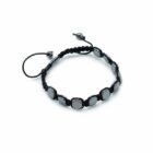 Pulsera Magnética Hematites Shamballa Cuadrado
