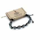 Pulsera Magnetica Hematites Shamballa Hexágono Calaveras