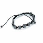 Pulsera Magnetica Hematites Shamballa Hexágono Calaveras