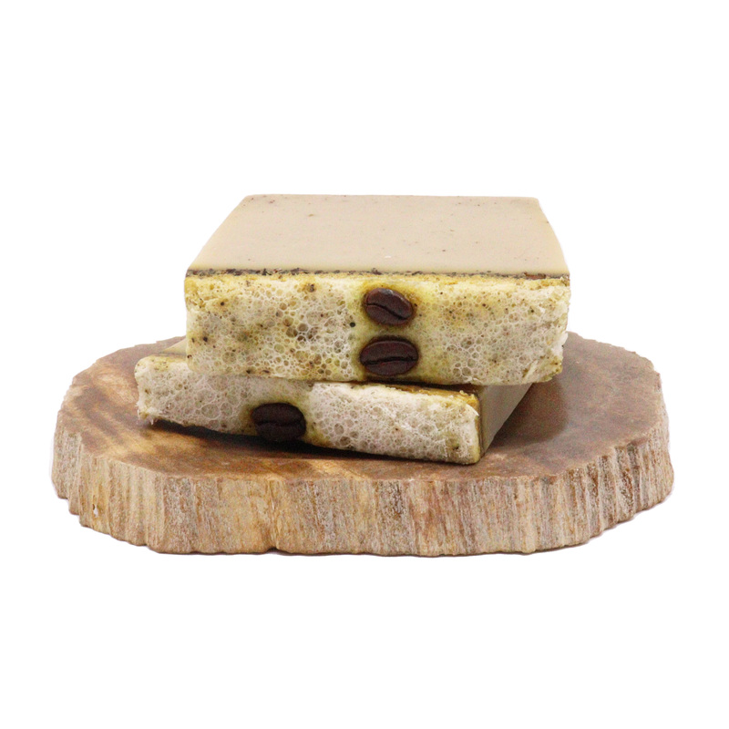 PASTILLA DE JABÓN ESPRESSO ARTESANAL. ANTIOXIDANTE Y ENERGIZANTE.