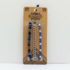 SET DE PULSERAS CON CUERO Y PIEDRAS NATURALES. HECHO A MANO. AZUL. VARIOS MODELOS