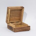 Caja Cuadrada Mediana 13,5 x 13,5 x 6 cm Hongo Verde azulado. SETAS