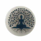 Plato Selenita Grabado Arbol Buda 10 Cms Aprox